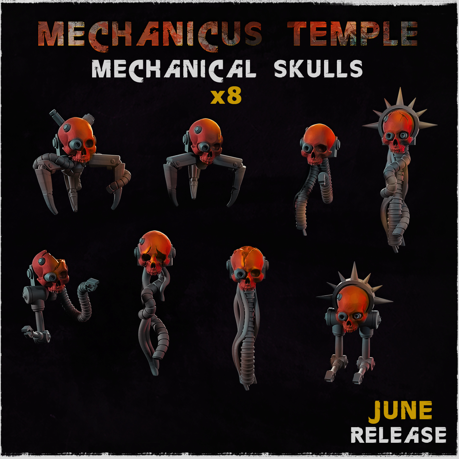 Mechanical Skulls - Basing Bits (Mechanicus Temple)